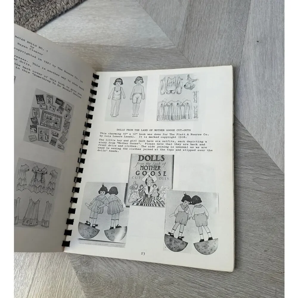 Picture Book of Paper Dolls Toys Barbara Whitton Jendrick Spiral Bound 1974